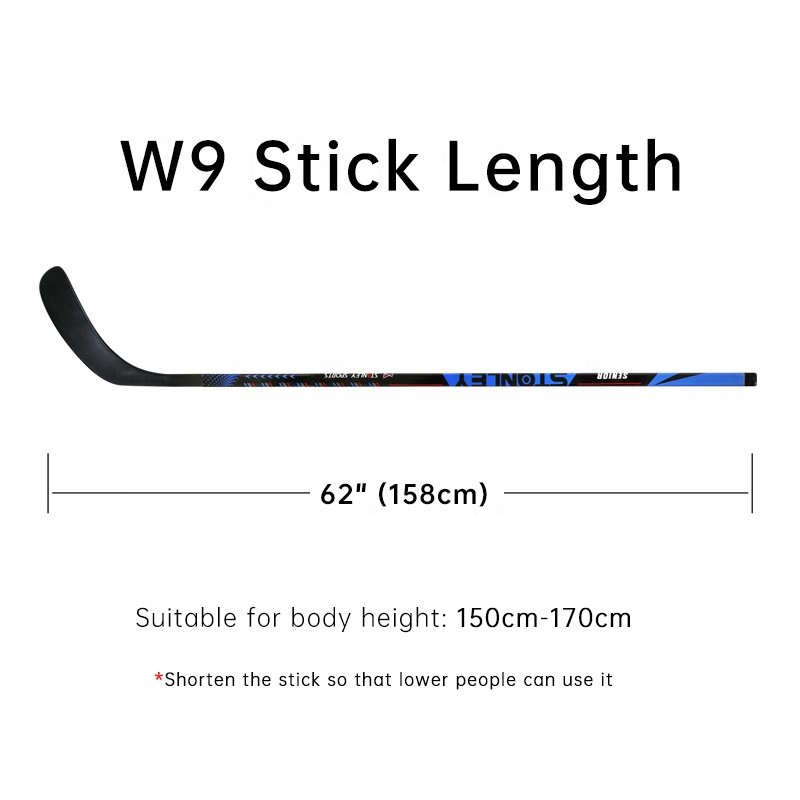 Available from stock, cost-effective Unisex Adults Street Hockey Sticks Wood Shaft ABS Blade - ice hockey Stick - 62"