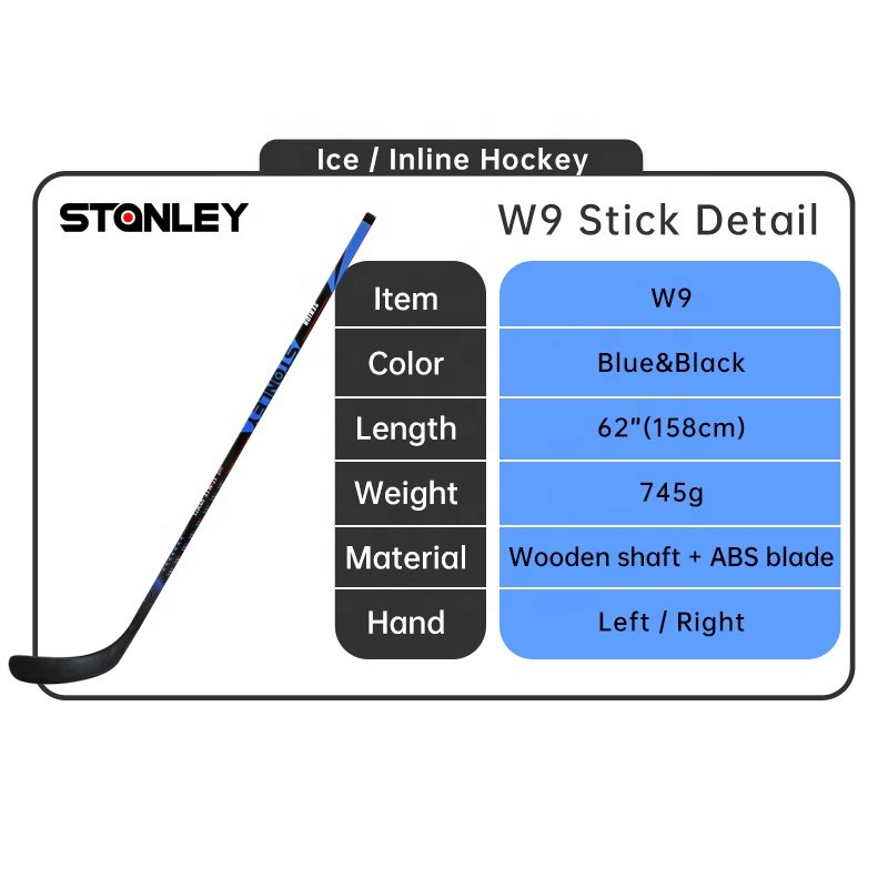Available from stock, cost-effective Unisex Adults Street Hockey Sticks Wood Shaft ABS Blade - ice hockey Stick - 62"