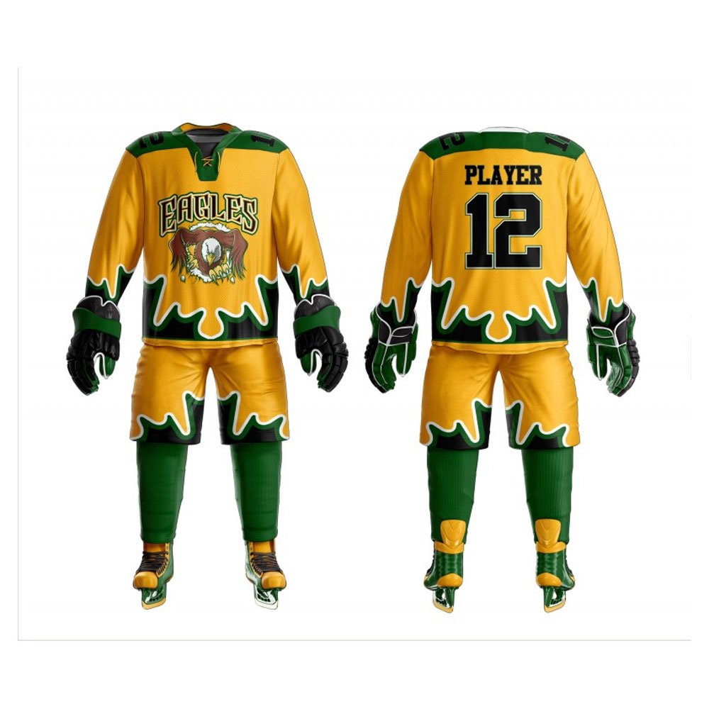 2024 Customized High Quality Wholesale Sublimation Custom design Team Wear Portable Quality Ice Hockey Uniform