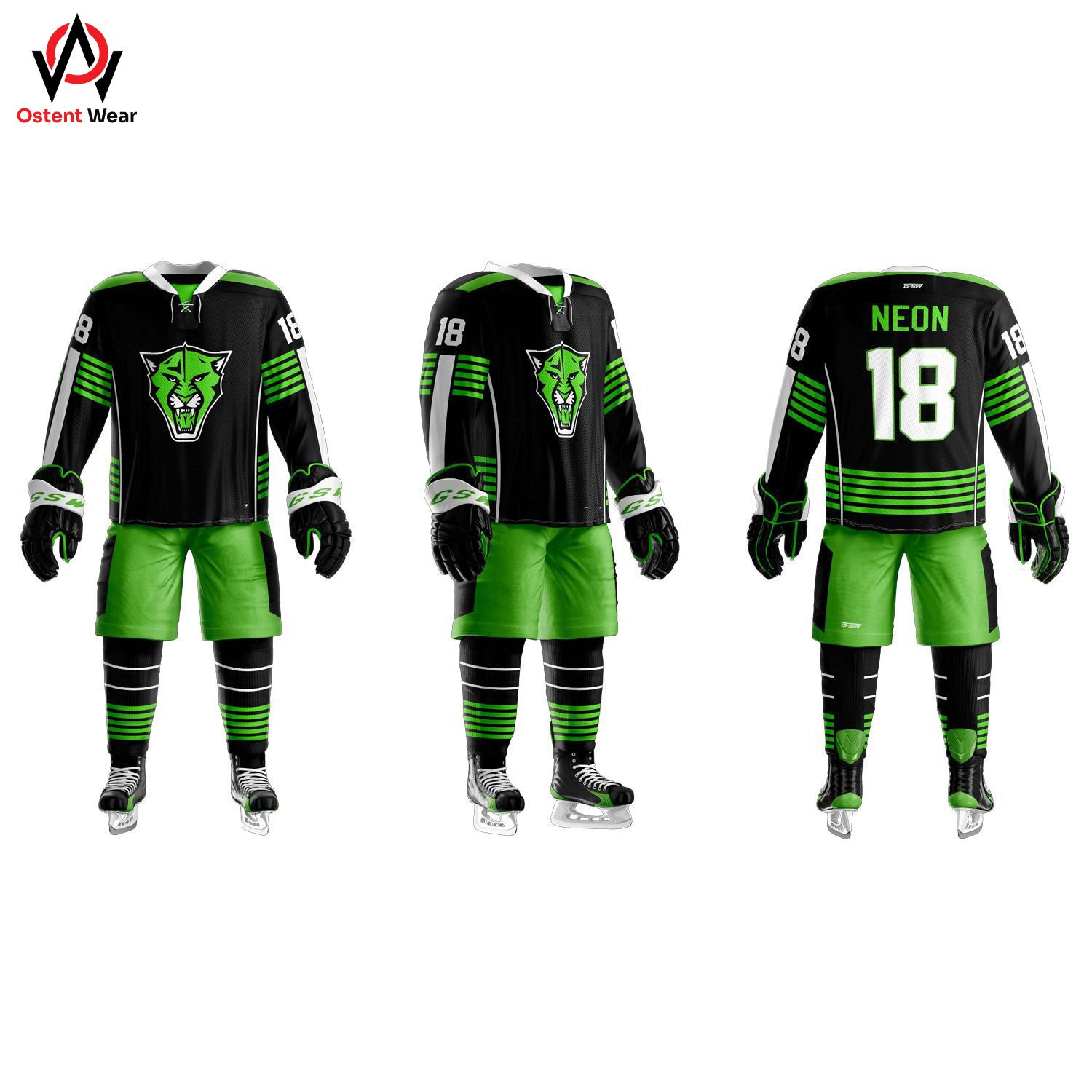 Wholesale Price Ice Hockey Uniform Customized Logo Team Sports Sublimation Ice Hockey Uniform
