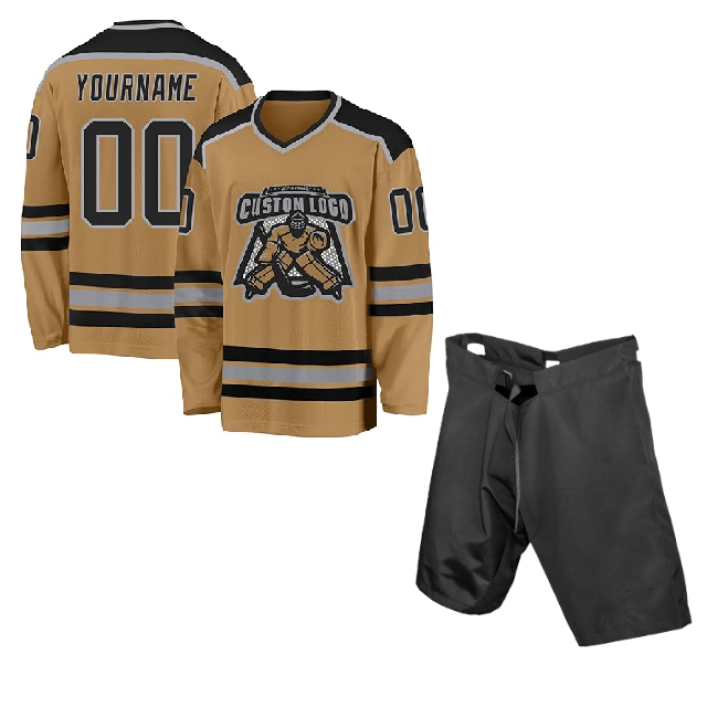 Trendy Ice Hockey Uniforms With Personalized Logos Quality Fabrics And Available For Bulk Orders