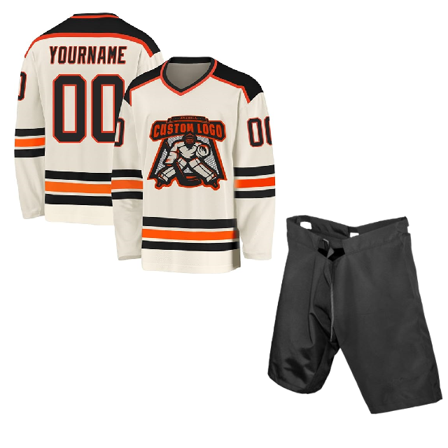 Trendy Ice Hockey Uniforms With Personalized Logos Quality Fabrics And Available For Bulk Orders