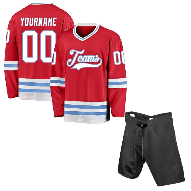 Trendy Ice Hockey Uniforms With Personalized Logos Quality Fabrics And Available For Bulk Orders
