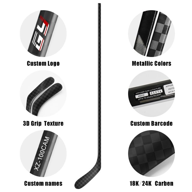Customized Professional Carbon Fiber Hockey Stick Carbon Ice Hockey Stick china