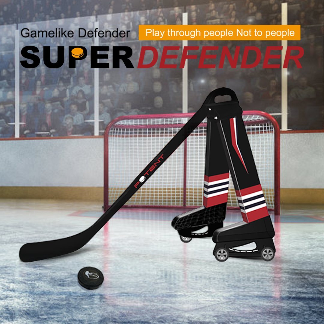 Hockey Super Defender Trainer Hockey Extreme Pro Defender Triangle Training Aid Stick Handling Defender