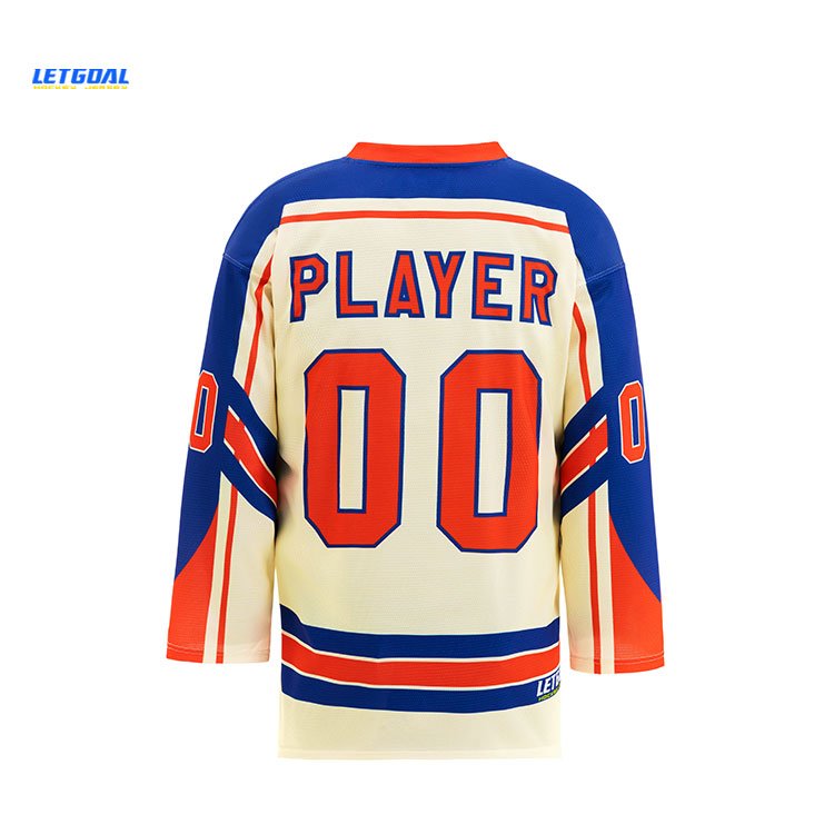 China Factory Double Shoulder High quality Wear Resistant Long Sleeve Youth Ice Hokcey Jersey