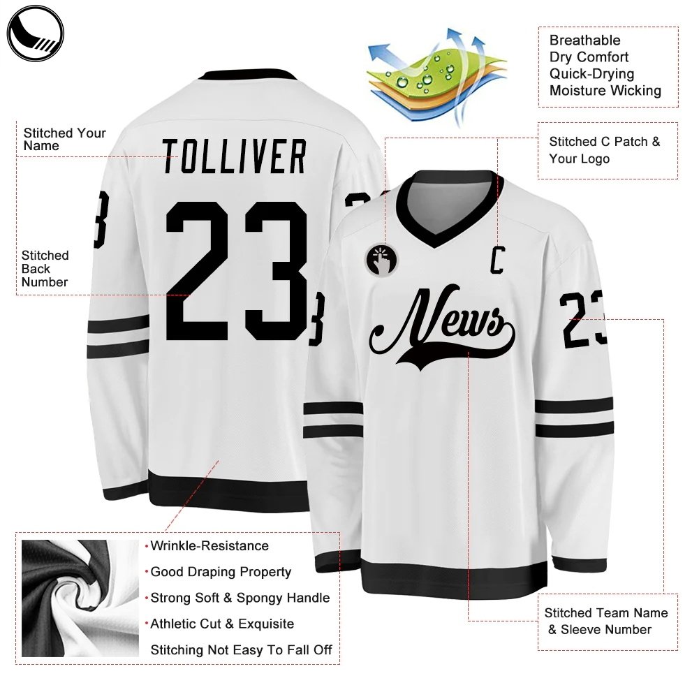 BETHERIVAL tear Resistant Long Sleeve Hockey Uniform embroidered Custom Jersey Hockey