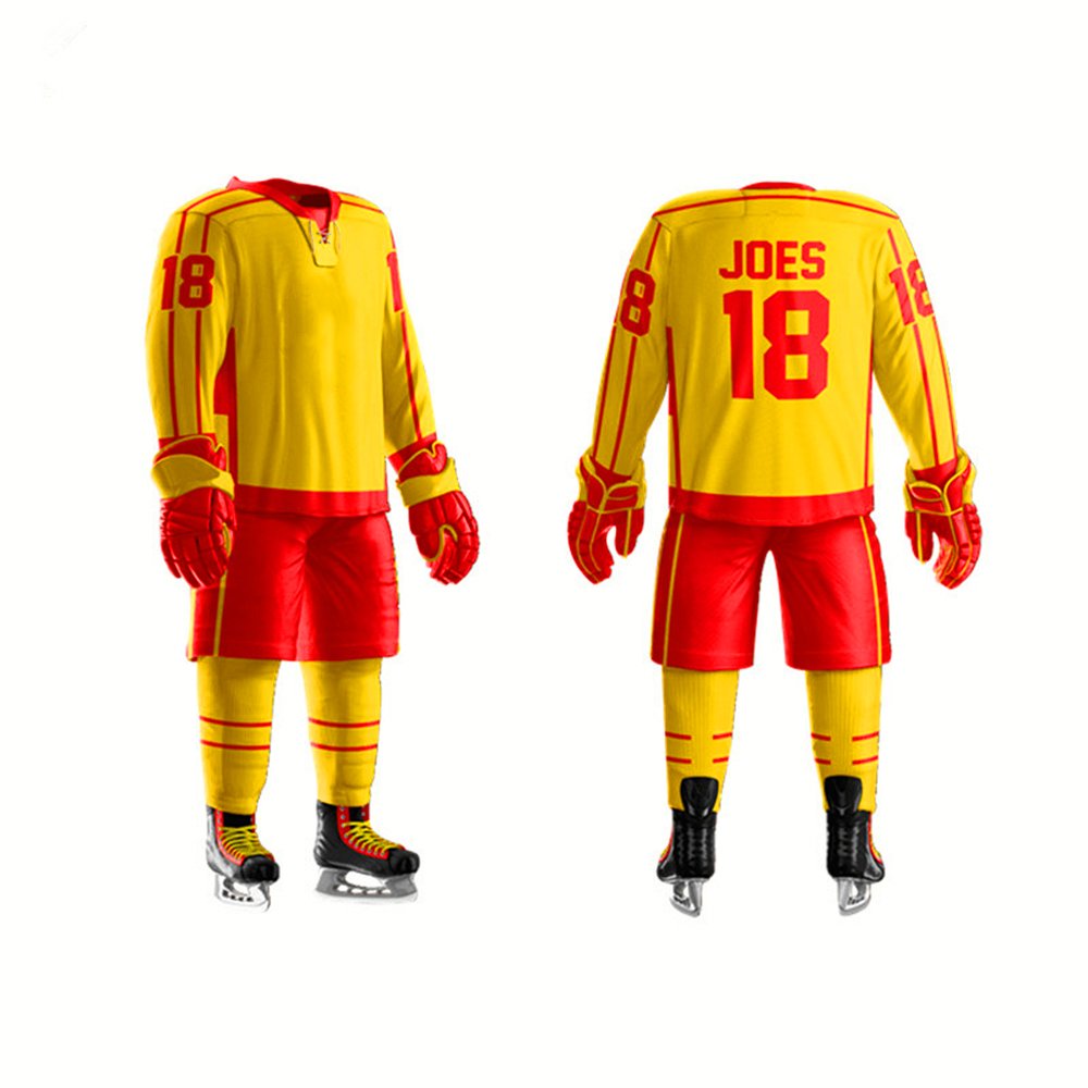 Ice Hockey Uniform Jerseys Long Sleeve High Sublimated Men's Sports Wear Uniform