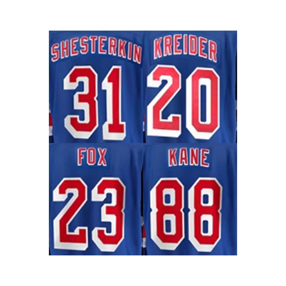Stitched Ice Hockey Jerseys New York 10 Artemi Panarin 93 Mika Zibanejad 31 Igor Shesterkin 20 Chris Kreider 88 Patrick Kane