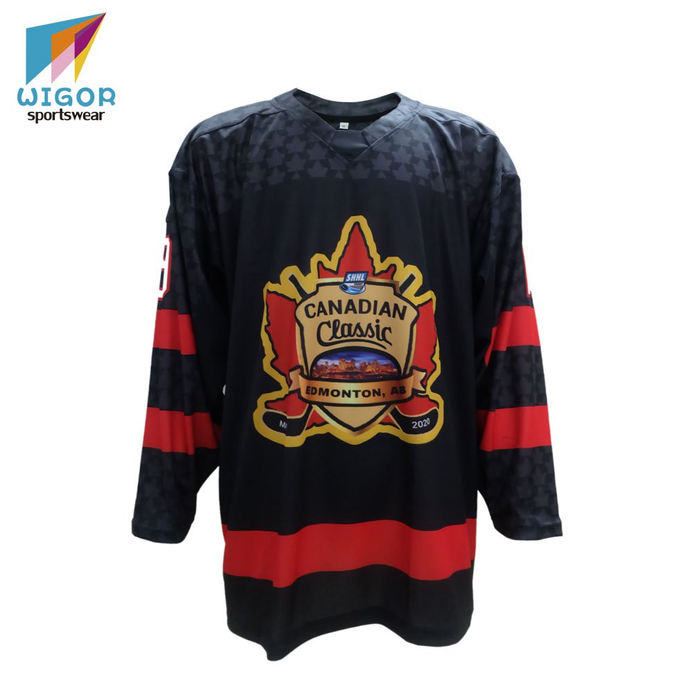 Custom authentic hockey team wear full sublimated ice hockey jersey men's hockey practice jersey