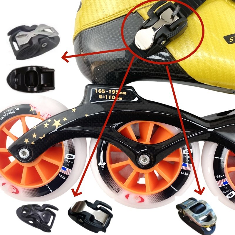 Roller skating shoes, ice skates, ice hockey shoes, buckle straps, fastening straps, fine-tuning straps, spider buttons, buckles
