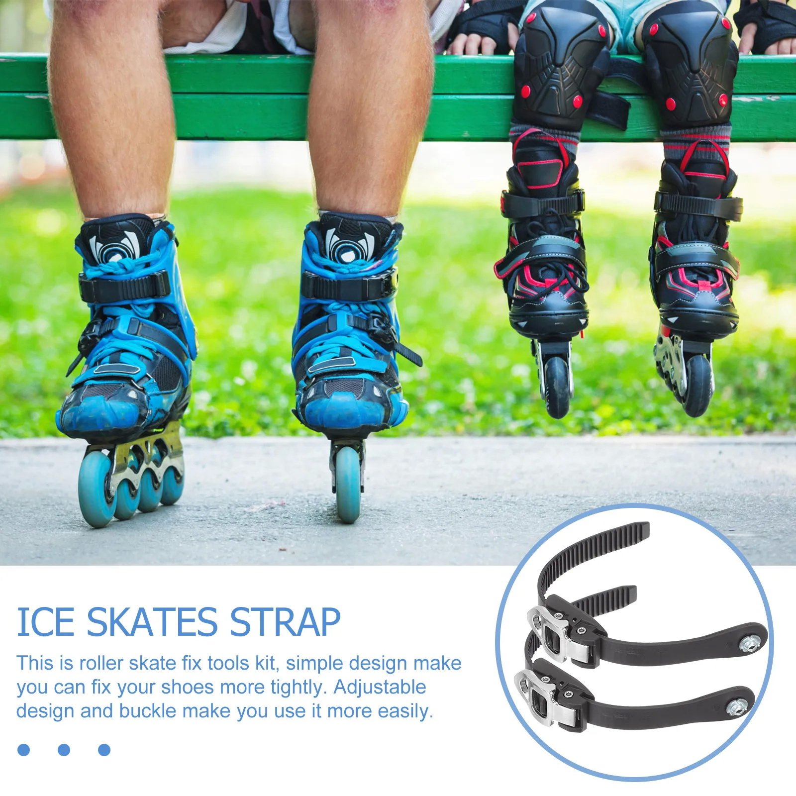 Roller skating shoes, ice skates, ice hockey shoes, buckle straps, fastening straps, fine-tuning straps, spider buttons, buckles