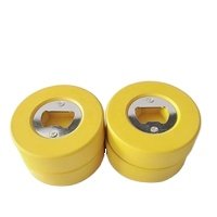 LOW MOQ customized printing ice hockey puck field hockey ball bottle opener wholesale