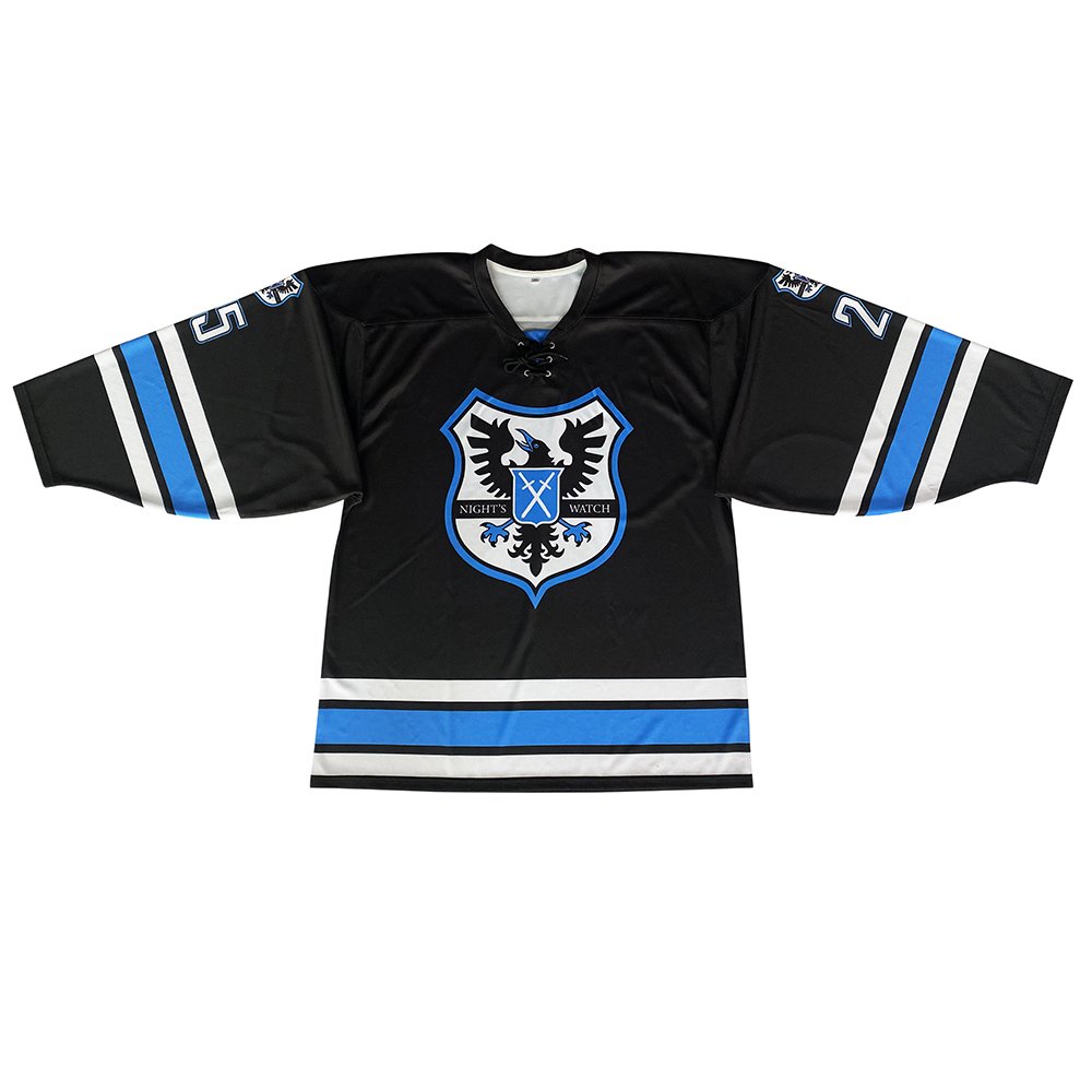 Custom professional goalie cut sublimated Ice Hockey Wear practice laced collar black Ice hockey jerseys made in china