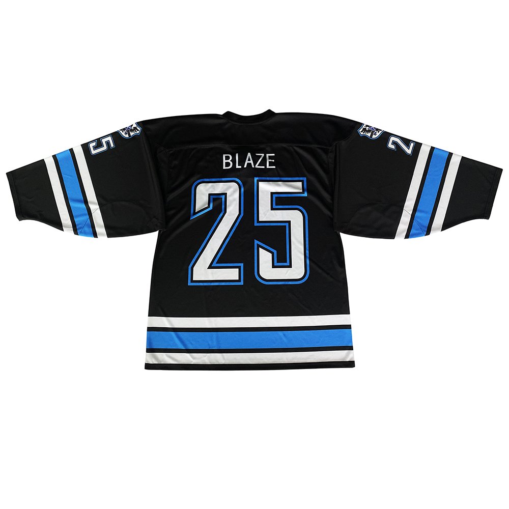 Custom professional goalie cut sublimated Ice Hockey Wear practice laced collar black Ice hockey jerseys made in china