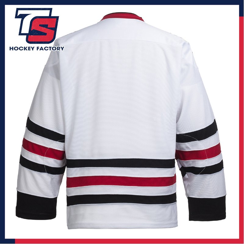 cheap make personalized your own team white chicago blackhawks practice blank hockey jersey
