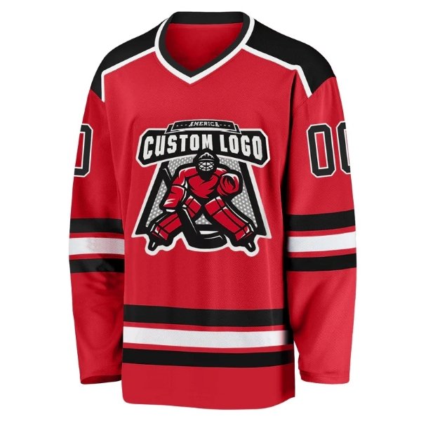 Team Canada Ice Hockey Jersey Design Wholesale Sublimation Breathable Hockey Uniform top quality mesh