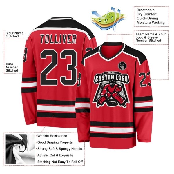 Team Canada Ice Hockey Jersey Design Wholesale Sublimation Breathable Hockey Uniform top quality mesh
