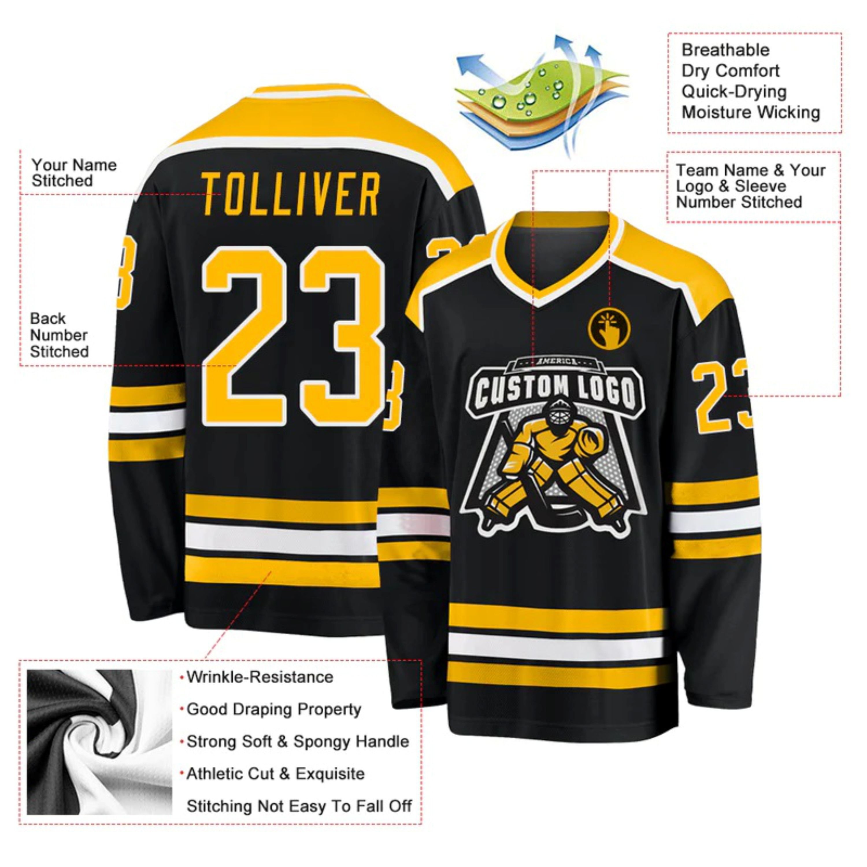 Top Quality Team Hockey Jersey Comfortable Fabric Perfect for Practice and Sportswear Men's Sets Custom Logo Sublimated Mesh