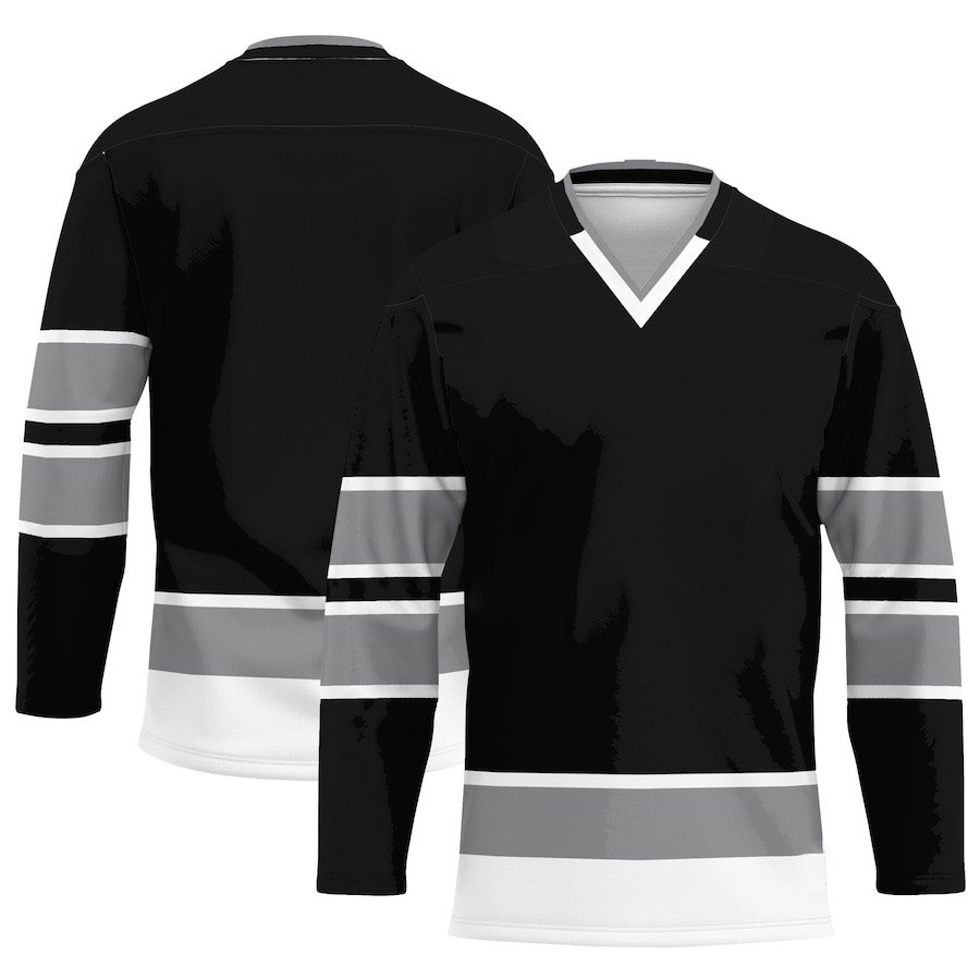 Professional cheap sublimation ice hockey jerseys v neck men hockey jersey blank embroidery