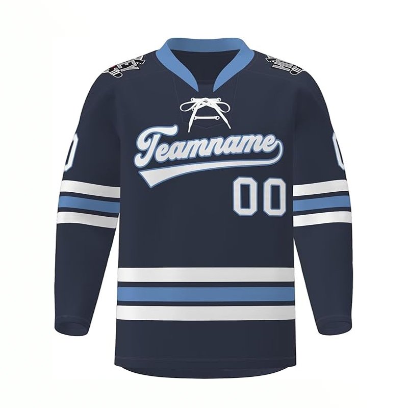 Custom logo polyester plain hockey jerseys lacrosse jersey custom made lace up hockey hoodie
