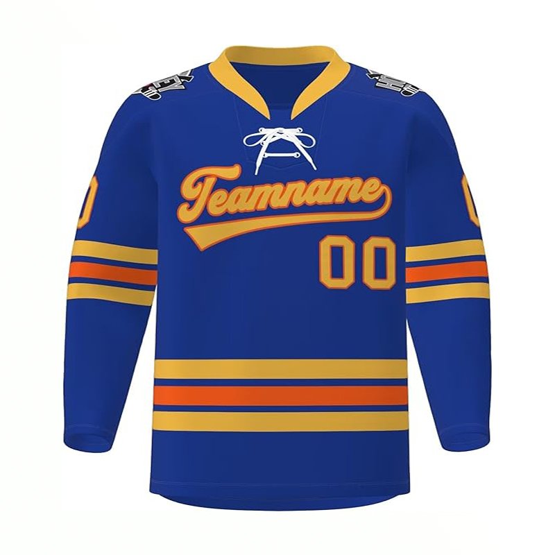 Custom logo polyester plain hockey jerseys lacrosse jersey custom made lace up hockey hoodie