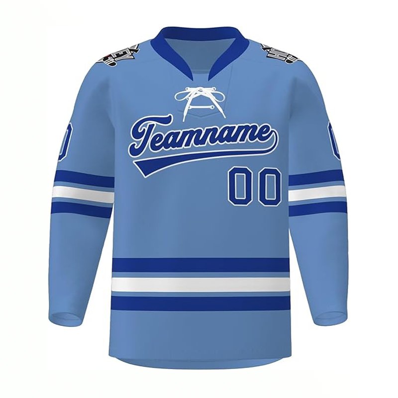 Custom logo polyester plain hockey jerseys lacrosse jersey custom made lace up hockey hoodie
