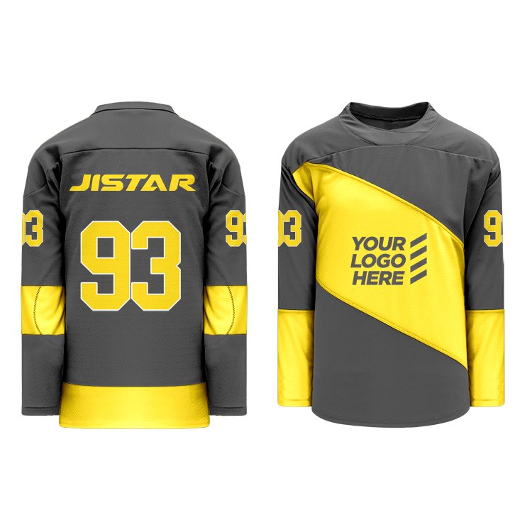 custom logo sublimation christmas ice hockey uniform men's high quality tackle twill black practice hockey jersey made in china