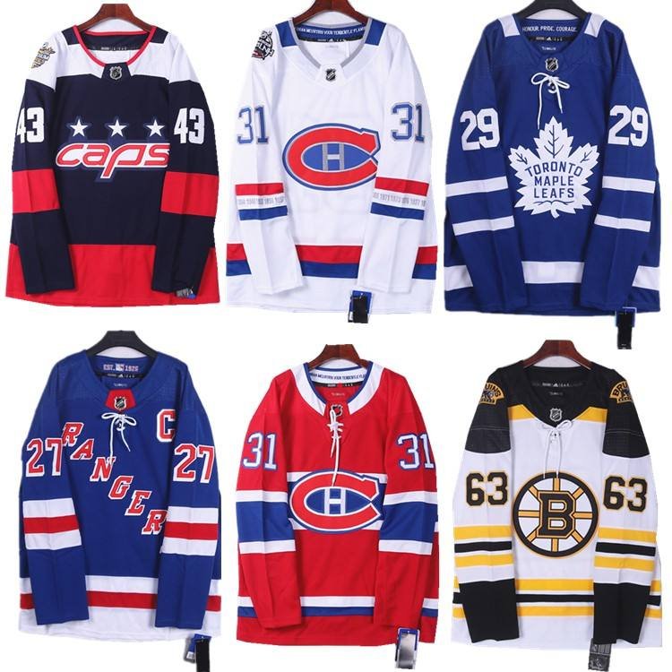 High quality custom mesh cropped hockey jersey with strings red sublimated logo youth team ice hockey jersey