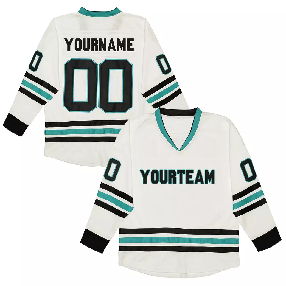 OEM service polyester three colors custom hockey jersey hockey shirt pink hockey jerseys