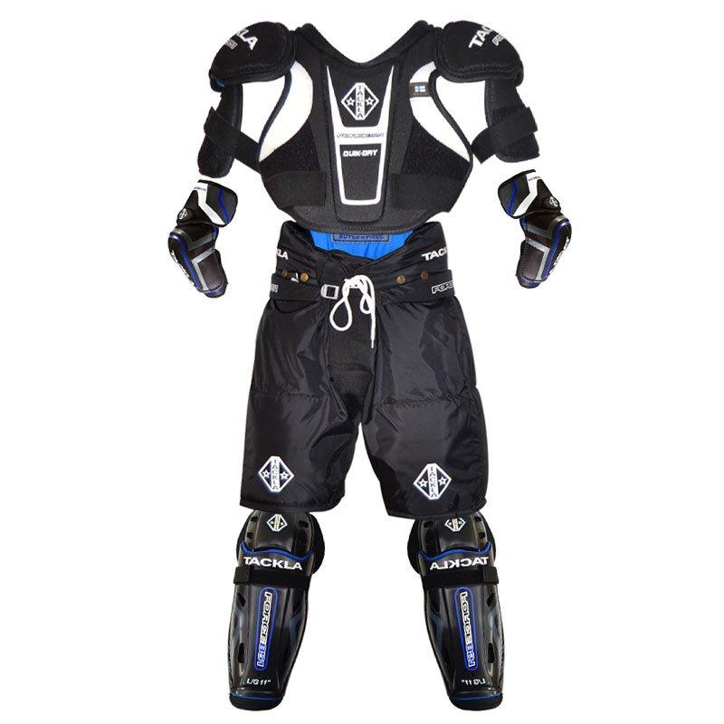 TACKLA-851 1200D High Density Nylon Cloth Effective Protection Knee and Elbow Guards for Ice Hockey