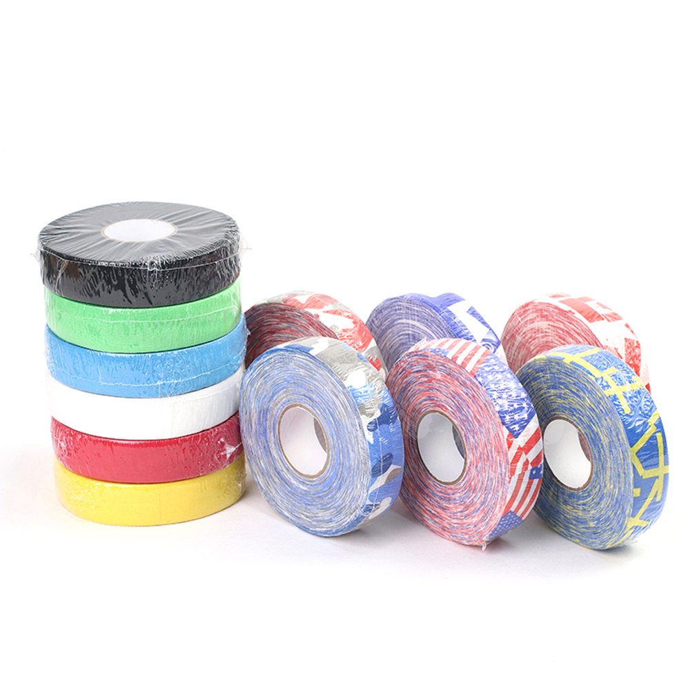 2.5cm*25m hot multi-color wear resistant ice hockey stick racket head roller skating stick tape high adhesive tape