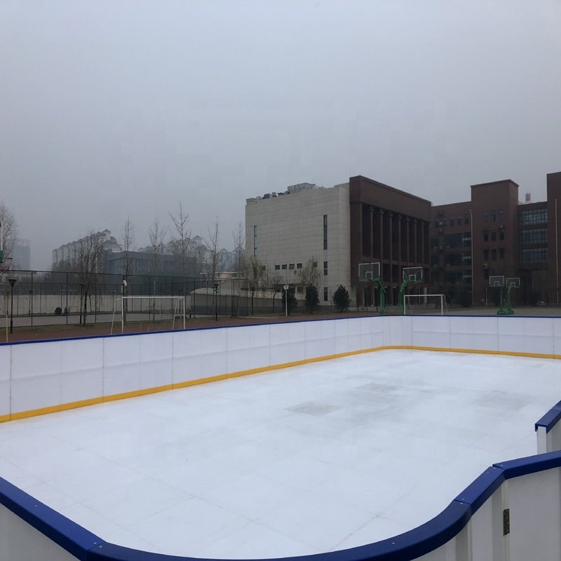 Self-lubrication Synthetic ice Rink Solution Or ice hockey Floors With Dasher Boards For Indoor Or Outdoor