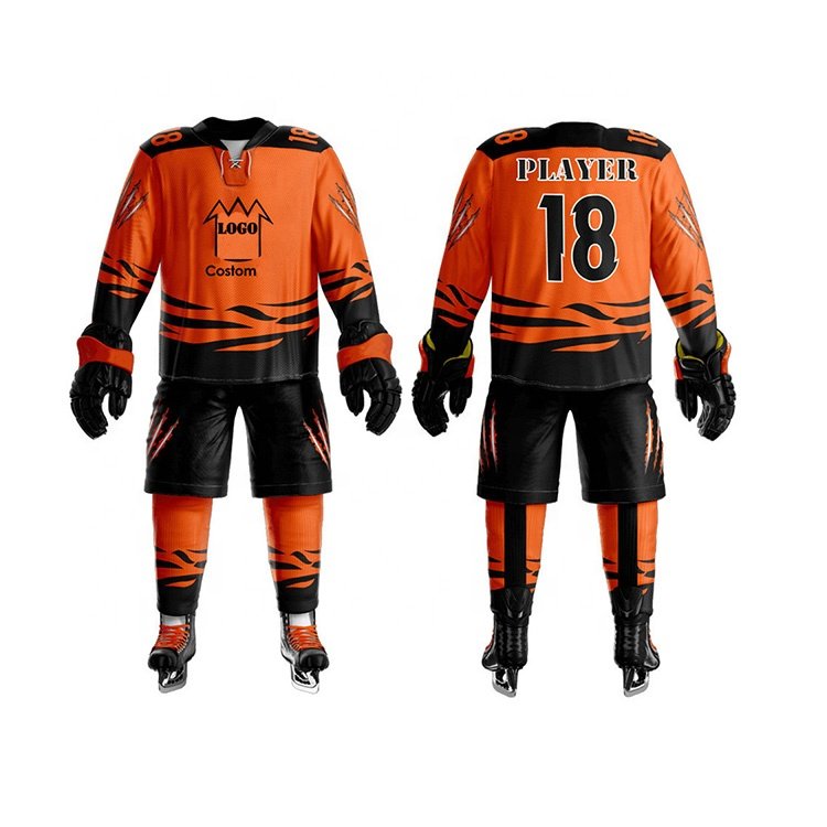 Quick dry breathable polyester mesh sublimation fashion oversize cheap customized ice hockey jerseys