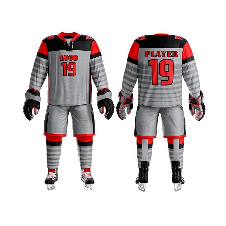 Quick dry breathable polyester mesh sublimation fashion oversize cheap customized ice hockey jerseys
