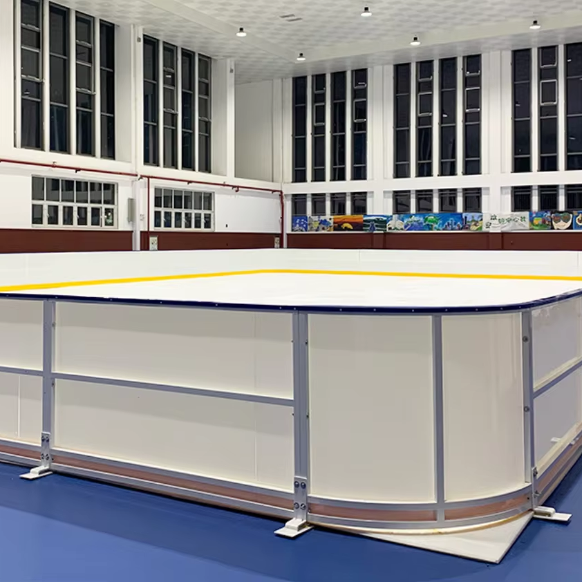 super glide effect slippery pe sheet wear resistant uhmwpe synthetic ice hockey tiles