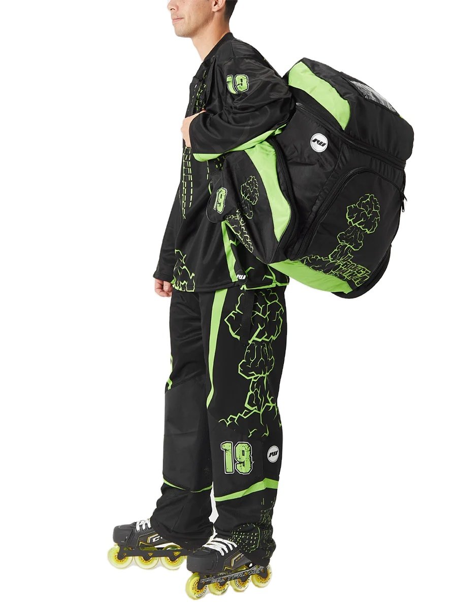 Factory Made Custom High Quality Polyester Sublimated Inline Ice Hockey Roller Pants with Protective Padding of Cordura Fabric