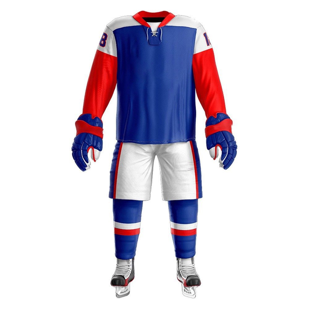 Wholesale team set practice hockey jersey shells socks sublimation usa hockey jerseys custom
