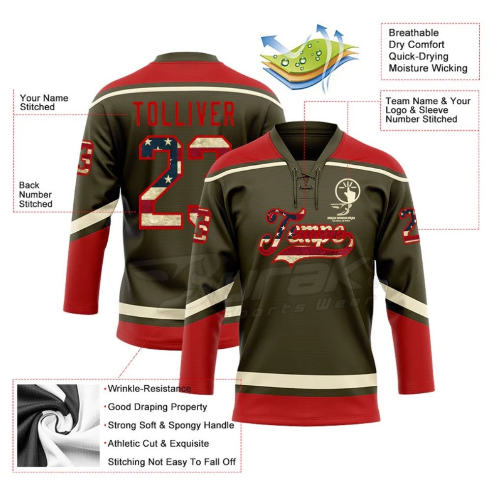 High Quality Polyester Men Ice Hockey Uniforms Unisex New Custom Logo Men Ice Hockey Uniforms