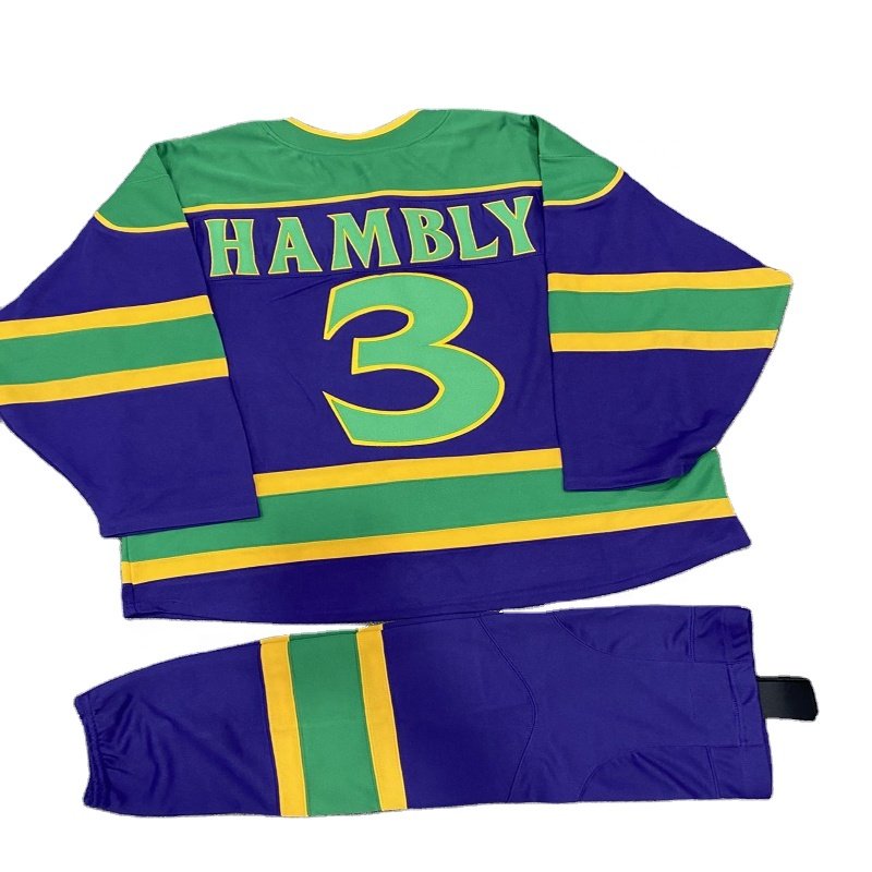 Custom long sleeve embroidery ice hockey team jersey uniforms