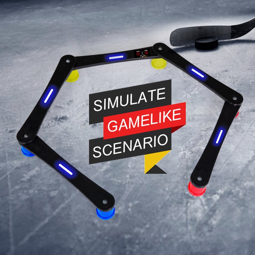 Digital Stickhandling Trainer Portable Stick Handling Aid On & Off Ice Tool Ice Hockey Training Equipment