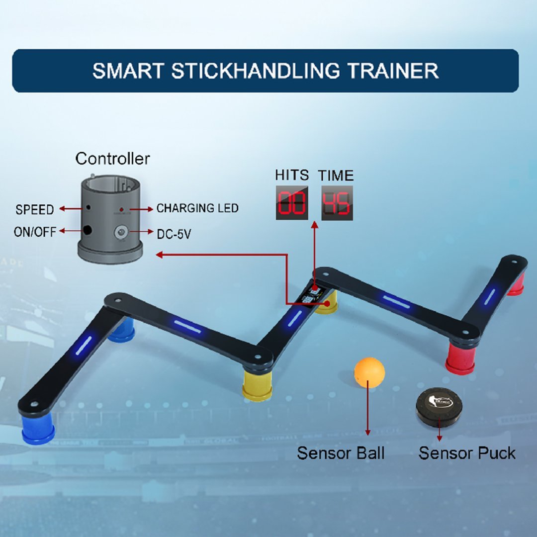 Digital Stickhandling Trainer Portable Stick Handling Aid On & Off Ice Tool Ice Hockey Training Equipment