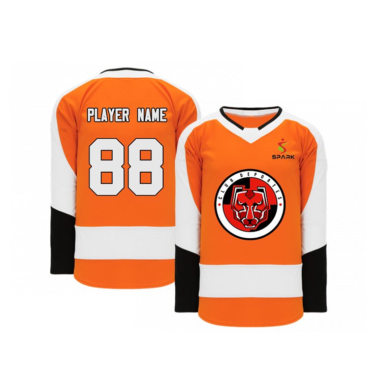 Custom Unisex Ice Hockey Jersey Polyester Sportswear with Team Name Printing Ice Hockey Uniforms for Club