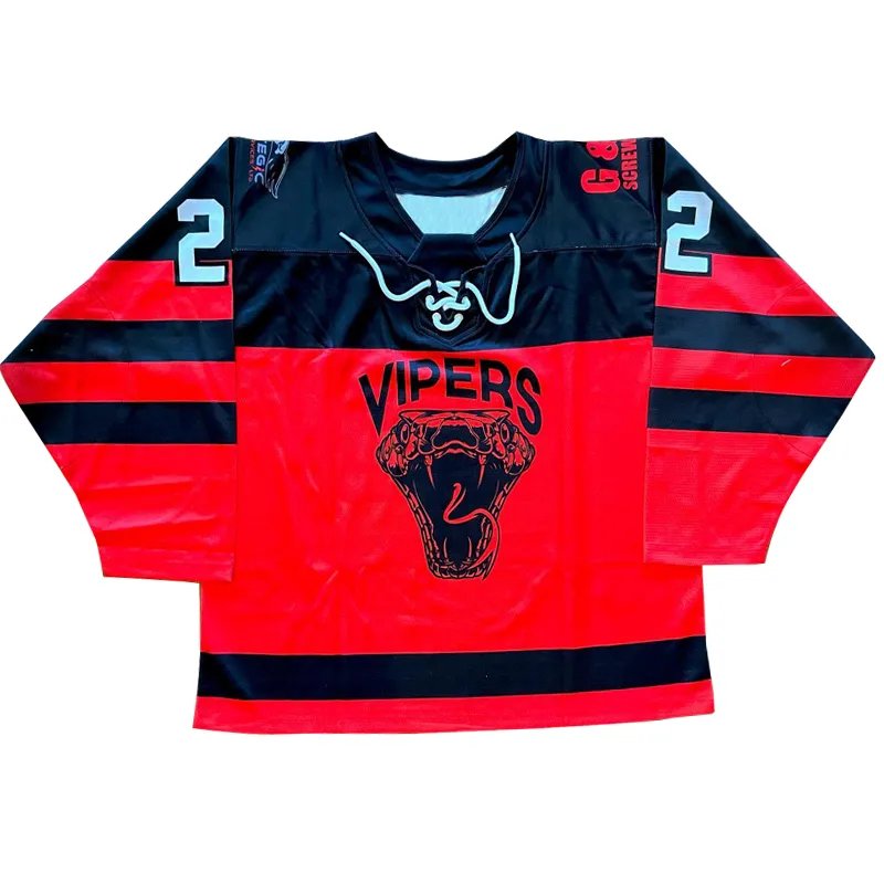 Wholesale blank 100% polyester sublimation high quality cheap custom team ice hockey training jersey for men