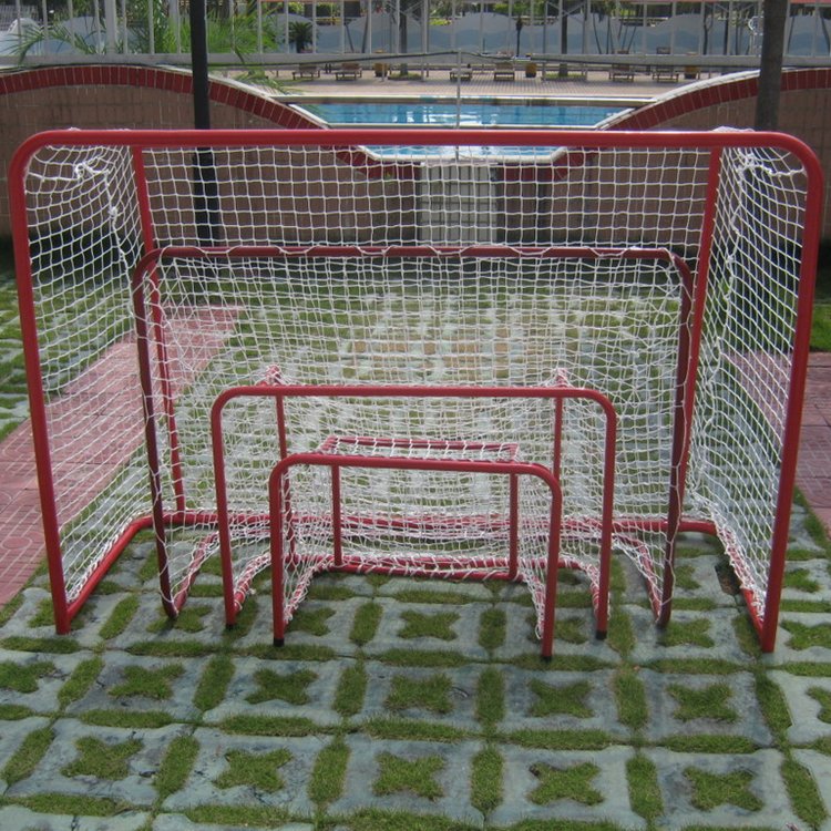 Durable Lightweight 90*60*35CM Junior Iron Hockey Goal Ice Hockey Steel Goal Set For Indoor Sports