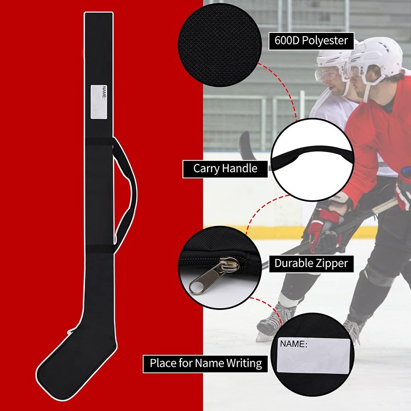 New Lightweight Hockey Stick Accessories Field Hockey Stick Bag Black Color Ice Hockey Bag with Adjustable Strap