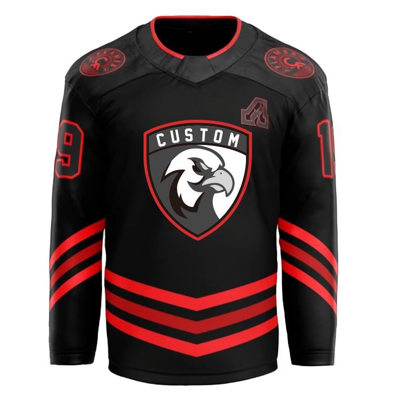 Premium quality ice hockey jersey tackle twill embroidery logo adult youth ice hockey uniform custom