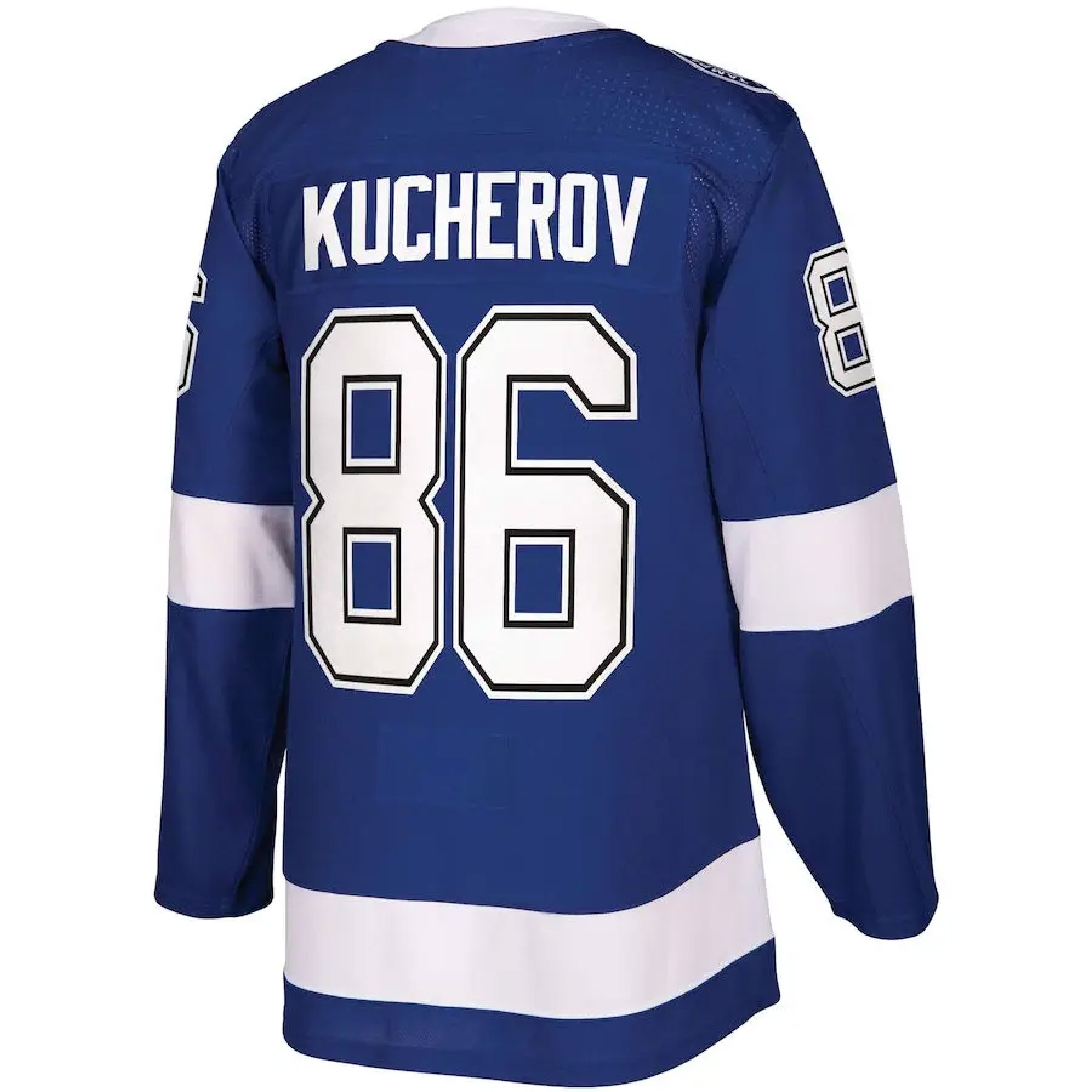 Custom Ice Hockey Jersey Tampa Bay City Stitched Sports Embroidery Men Blue Lightning wear #91 Stamkos #86 Kucherov