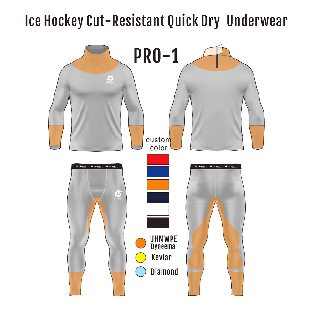Professional Cut-resistant Hockey Compression Shirts Long Sleeve Shirts ice hockey anti-cut quick-drying underwear