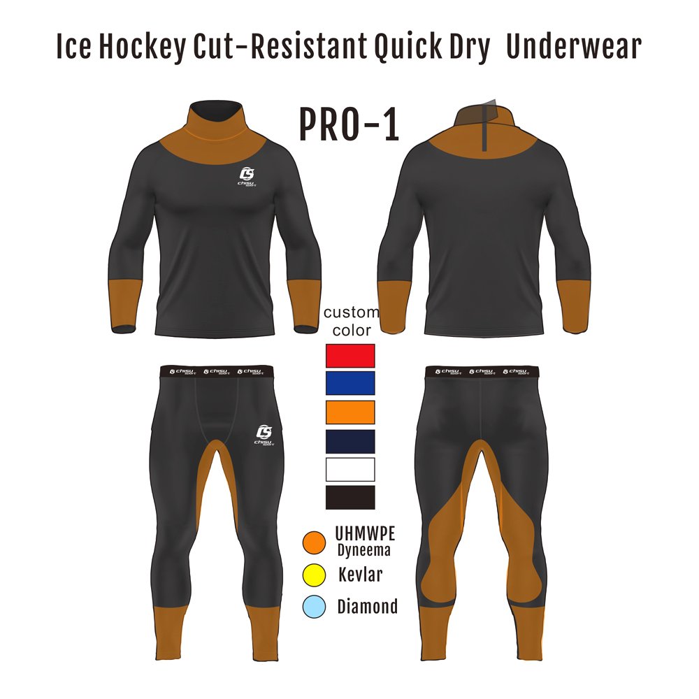 Professional Cut-resistant Hockey Compression Shirts Long Sleeve Shirts ice hockey anti-cut quick-drying underwear